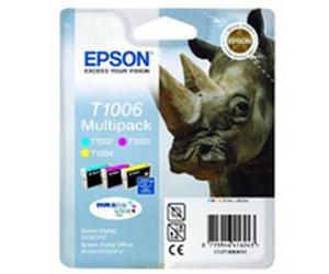 Epson B0137556 Original Epson T1006 DuraBrite Ultra Multi Pack Cyan, Magenta, Yellow Ink Cartridges ( Rhino )