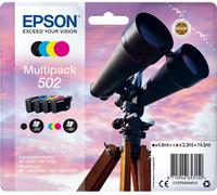 EPSON Binoculars 502 Cyan, Magenta, Yellow & Black Ink Cartridges - Multipack, Black,Yellow,Cyan,Magenta