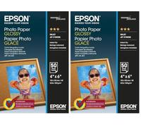 Epson C13S042547 10x15 Glossy Photo Paper, 50 Sheets (Pack of 2)