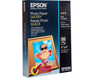 Epson C13S042548 Glossy Photo Paper - Pack of 100, 10 x 15 cm, White