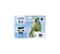 EPSON 26XL ink cartridge black and tri-colour high capacity 41.3ml 1-pack blister without alarm