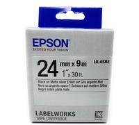 Epson C53S656009 Ribbon Matte Silver-Black Text 24mm LK-6SBE LW-600P/700P