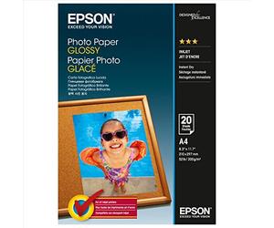 Epson Default Category A4 Glossy Photo Paper, White, 20 Sheets