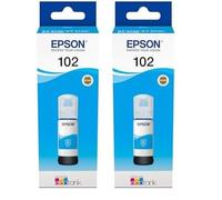 Epson EcoTank 102 Cyan Genuine Ink Bottle (Pack of 2)