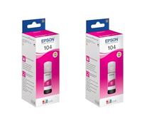 Epson EcoTank 104 Magenta Genuine Ink Bottle (Pack of 2)