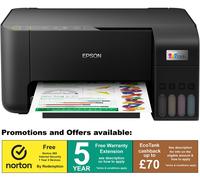 Epson EcoTank ET-2862 Inkjet Printer All-in-One Print Scan Copy Wi-Fi cashback