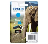 Epson Elephant 24XL Claria Photo HD Single Cyan Ink. Cartridge capacity: High (L) Yield Supply type: Single pack Colour ink page yield: 740 pages Colour ink volume: 8.7 ml Printing colours: Cyan Quant