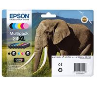 Epson Elephant Multipack 6-Colors 24XL Claria Photo HD Ink
