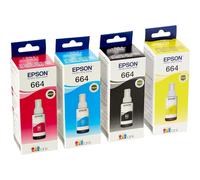 Epson EPT664BK/C/M/Y (2) Ink Cartridge (Pack of 4), New
