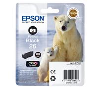 EPSON 26 ink cartridge photo black standard capacity 4.7ml 200 photos 1-pack blister without alarm