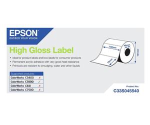Epson High Gloss Label Roll, Die-Cut Label Box of 18 Rolls (C33S045540)