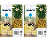 Epson Ink/604 Pineapple 2.4ml CY SEC (Pack of 2)