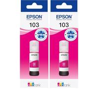 Epson Ink Cartridges, 103, 101 4 colour ink bottles, Ink Bottle, 1 x 70.0 ml Magenta (Pack of 2)