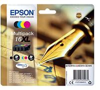 Epson Ink Cartridges, DURABrite Ultra, 16XL, Pen and crossword, Multipack, 1 x 6.5 ml Yellow, 1 x 6.5 ml Cyan, 1 x 6.5