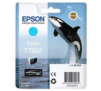 Epson Killer Whale T7602 Ink Cartridge, Cyan, Genuine,25.9 ml