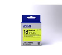 Epson Label Cartridge Fluorescent LK-5YBF Black/Yellow 18mm (9m)