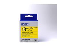 Epson Label Cartridge Magnetic LK-5YB2 Black/Yellow 18mm (1.5m)