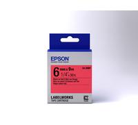 Epson Label Cartridge Pastel LK-2RBP Black/Red 6mm (9m)