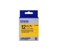Epson Label Cartridge Pastel LK-4YBP Black/Yellow 12mm (9m) C53S654008