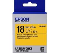 Epson Label Cartridge Pastel LK-5YBP Black/Yellow 18mm (9m)