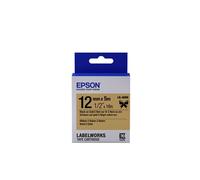 Epson Label Cartridge Satin Ribbon LK-4KBK Black/Gold 12mm (5m)