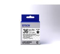 Epson LK-7TBN (36mm x 9m) Label Cartridge (Black on Transparent) for LabelWorks LW-Z9000FK/LW-900P/LW-1000P Label Makers
