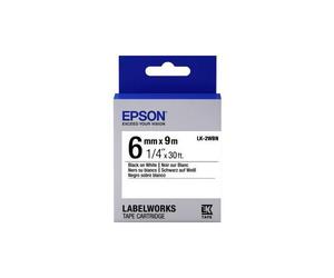 Epson Label Tape - 6 mm Width x 9 m Length - White C53S652003