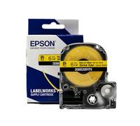 Epson LABELWORKS 208B20BYPX Tape Cartridge - Black on Yellow Shrink Tube Industrial Label Maker Tape - AWG 6-18, 1/4" (8MM) Wide, 8 ft (98")