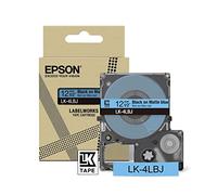Epson LabelWorks[Matte Blue/Black 12mm LK-4LBJ]tape compatible with LW-C410 and LW-C615