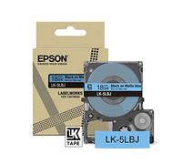 Epson LabelWorks[Matte Blue/Black 18mm LK-5LBJ]tape compatible with LW-C410 and LW-C616