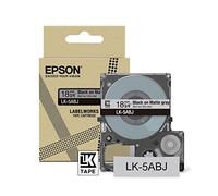 Epson LabelWorks[Matte L Gray/Black 18mm LK-5ABJ]tape compatible with LW-C410 and LW-C618