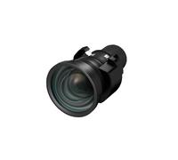 Epson Lens - ELPLU04 - Short throw off axis 2 - EB-PU Series. Zoom ratio: 1.0 - 1.2x Focal length range: 14.8 - 17.7 mm Aperture range (F-F): 2 - 2.1. Weight: 3.1 kg Package width: 245 mm Package dept