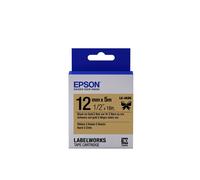 Epson Lk-4Kbk Black On Gold Satin Ribbon Label Cartridge 12Mm X 5M - C53S654001