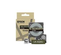 Epson LabelWorks[Matte Khaki/White 18mm LK-5QWJ]tape compatible with LW-C410 and LW-C620