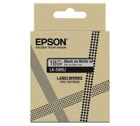 Epson LK-5WBJ Black on Matte White Tape Cartridge 18mm - C53S672063