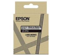 Epson LK-6TBJ Black on Matte Clear Tape Cartridge 24mm - C53S672067