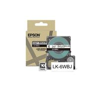 Epson LK-6WBJ Black on Matte WhiteTape Cartridge 24mm - C53S672064