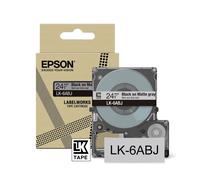Epson Matte Tape - Grey/Black 24mm(8m) - LK-6ABJ