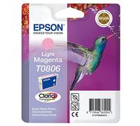 Epson Original C13T08064011 T0806 Light Magenta Ink Cart, Genuine