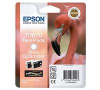 Epson Original C13T08704010 UltraChrome Hi-Gloss2 Gloss Optimizer Ink Cartridge(Twin Pack), Genuine
