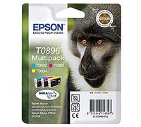 Epson T0896 Monkey MultiPack Cyan, Magenta, Yellow Ink Cartridge (C13T08964010)