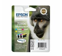 Epson T0896 Monkey MultiPack Cyan, Magenta, Yellow Ink Cartridge (C13T08964010)