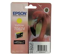 Epson Original T0874 UltraChrome Hi-Gloss2 Yellow Ink Cartridge, Genuine