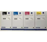 Epson Original T7551, T7552, T7553, T7554 XL Black, Cyan, Magenta, Yellow Multipack Ink Cartridges for Workforce WF-8010, WF-8090, WF-8510, WF-8590