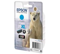 Epson 26XL Polar Bear Cyan High Yield Genuine, Claria Premium Ink Cartridge,XL High Capacity