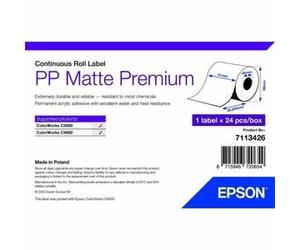 Epson Pp Matte Label Premium Continuous Roll 51Mm X 29M. Product Colour: White L