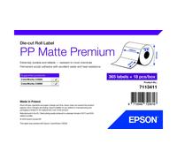 Epson PP Matte Label Premium, Die-cut Roll, 102mm x 76mm, 365 Labels