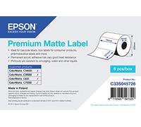 Original Epson Premium Matte Die-Cut 76mm x 127mm Label Roll - 960 Labels (C33S0