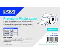 Original Epson Premium Matte Die-Cut 102mm x 76mm Label Roll - 440 Labels (C33S0
