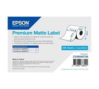 Epson Premium Matte Label - Die Cut Roll: 200 labels BOX OF 4 ROLLS (C33S045738)